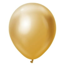 12 inch Kalisan Mirror Gold Latex Balloons (10 Pack) - Party Supplies Decorations