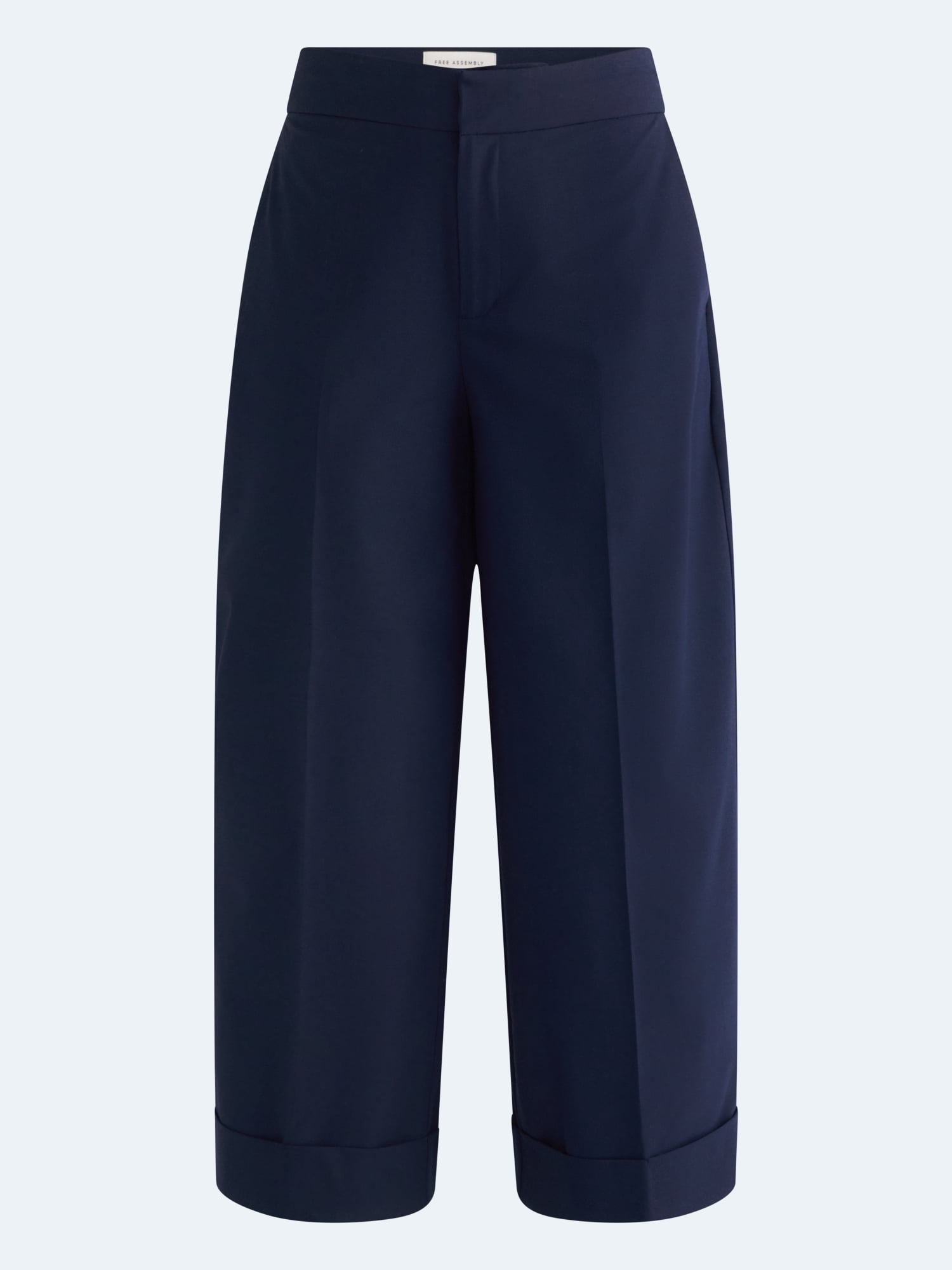 Free Assembly Women's and Women's Plus Wide Leg Cropped Trousers, 26" Inseam, Sizes 0-18