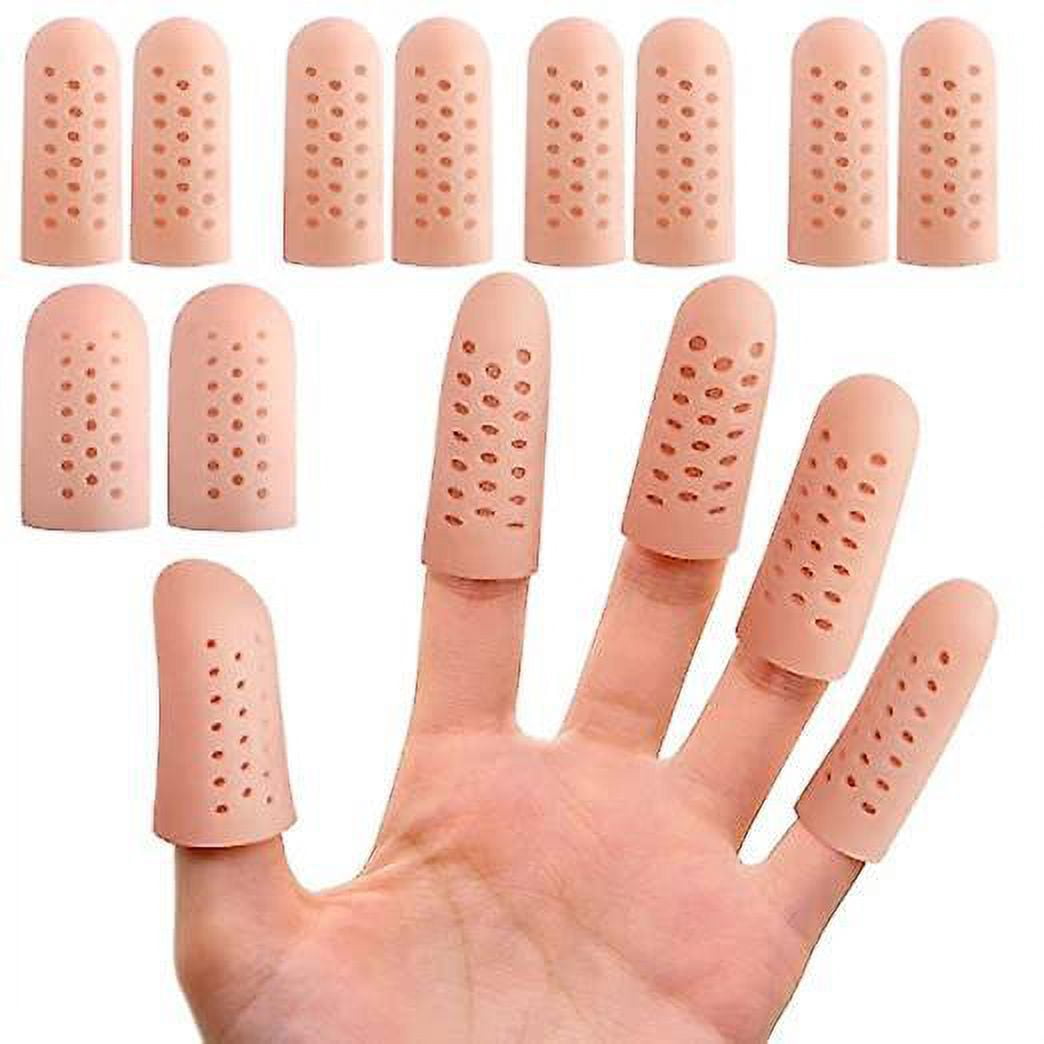 Protège-Doigts en Gel Respirant, Lot de 10 Protection des Doigts, Excellent pour les Doigts Gchette, L'eczma des Mains, les Fissures des Doigts