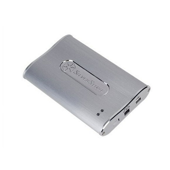 Silverstone MS02S Boîtier de Disque Dur Externe USB 2.0 2,5 Pouces Argent, SST-MS02S