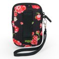 thumbnail image 5 of USA GEAR Compact Camera Case, Wrist Strap, Compatible with Canon Elph, Nikon Coolpix (Floral), 5 of 9