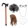 thumbnail image 4 of 1 conjunto de peluca de anciana, peluca de abuela, peluca para personas mayores, peluca para actuaciones, gafas y collar., 4 of 7