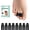 Black, variant on Welnove Hammer Toe Straightener - 8 Pack Broken Toe Wraps & Toe Splints for Crooked, Curled & Bent Toes, Hammer Toe Corrector, Large, Black