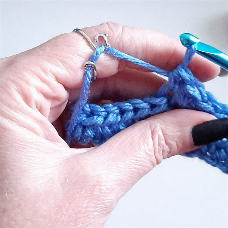 BSWAJIOJIO Womens Rings Set Yarn Ring Adjustable Size Crochet Ring Beginner  Knitting Crocheting Gift Crochet Tension