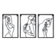 thumbnail image 1 of Hierro simple del colgante de pared del arte de línea moderno de la decoración de la pared del metal, 1 of 5
