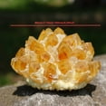 thumbnail image 4 of 1pc Natural Brazilian Citrine Crystal Cluster (400-600g)｜Wealth-Attracting & Energy Cleansing Stone｜Raw Mineral Geode with Wood Base, 4 of 9