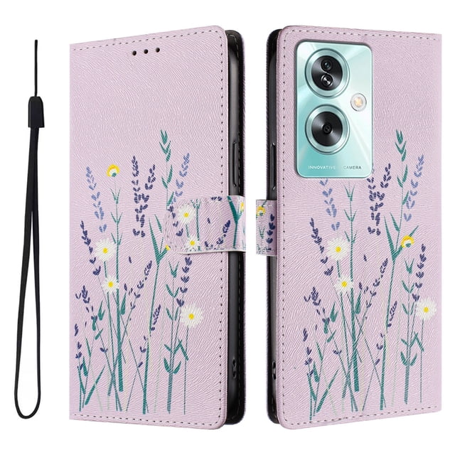 FOXDOCK Funda Tipo Cartera para OPPO A79 5G con Soporte y Correa – Diseño de Patrones Lindos