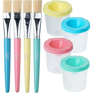 4 Pack Spill-Proof Paint Cups Set, Children's No Spill Paint Cups with  Paint Brushes and Lids, Easy to Clean Colorful Kids Painting Tools, Perfect  for Watercolor, Washable, Acrylic Paint price in Saudi