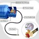 thumbnail image 2 of Kit de ReparacióN de Tanque de Aire, VáLvula de Seguridad, ManóMetro de 0-200 PSI y Kit de Ensamblaje de Manguera de Tanque de Aire de 4 Pies para Tanque de Transporte PortáTil, 2 of 5