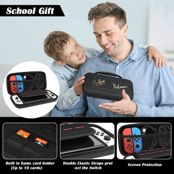 Nintendo Switch OLED 2021 Accessories Bundle with Carrying Case