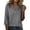 A Gray Blouses, variant on Summer Shirts for Women Ruffle 3/4 Length Sleeve V-Neck Blouse Cotton Linen Casual Soft Lightweight Tops Dressy Navy Blouses M