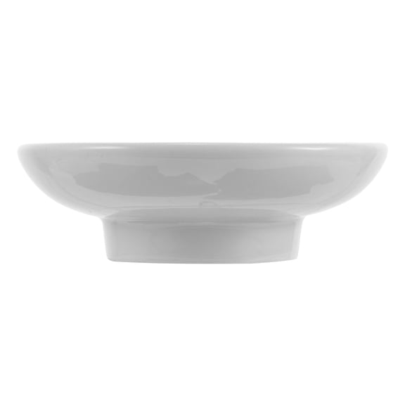 Phenofice Ceramic Round Soap Dish with Drainage Design for Bathroom Vanity 1pc