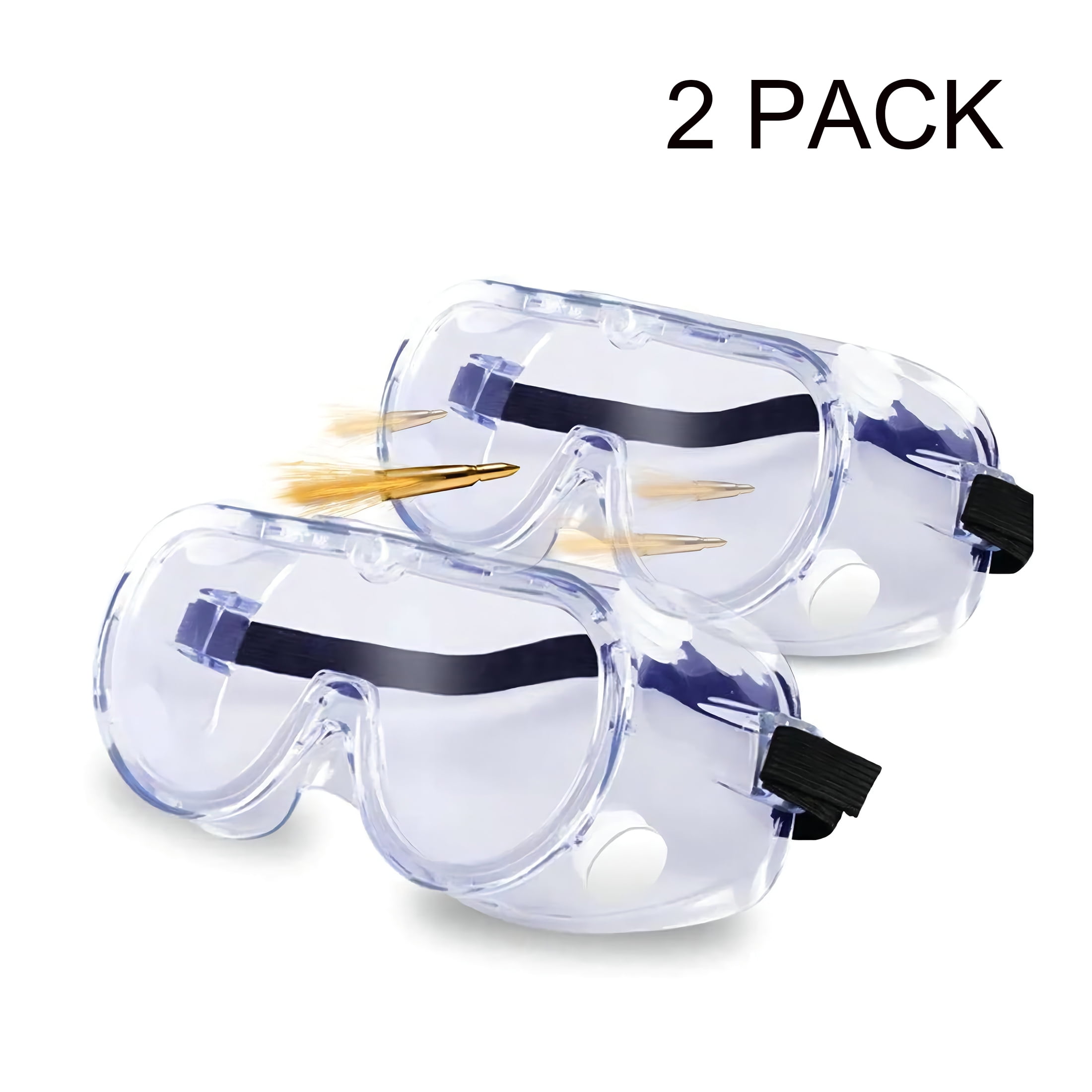 HQRP Clear Tint Protective Safety Glasses Goggles for Lab Chemistry courses Science class in School High School College Laboratory work 