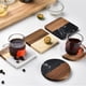 thumbnail image 4 of 2 posavasos de cerámica de madera de acacia con mosaico de mármol, almohadillas aislantes, tazas de té y manteles individuales de café, 4 of 5