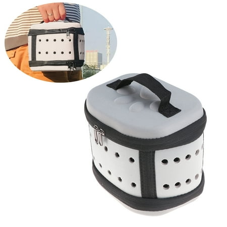 Pet Carrier Dog Carrier Pet Handbag Bag Portable Travel Bag Pet Dog Front Bag Head Out EVA Backpack (Mini Grey)