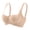 Khaki, variant on Women Wireless Bras - Women's Solid Color Seamless Underwear without Steel Rims Detachable Chest Sagging Wave Pattern Bra Black S