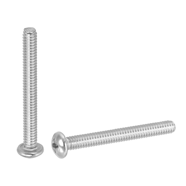 Uxcell Vis de Machine à Tête de Poêle, Vis Rondes en Acier Inoxydable 304 pour Armoire 10 1/4-20 x 2-1/4 Pouces