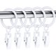 thumbnail image 1 of 30 Piezas Anillos de Cortina con 30 Piezas Clips de Cortina Anillos de Clip de Barra de Cortina de Ducha de Plástico Anillo Decorativo para Cortinas con Clip, 25 mm (Blanco), 1 of 5