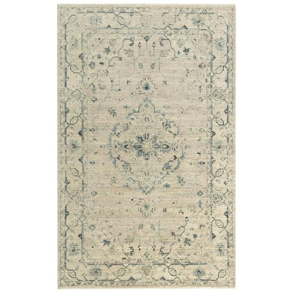 Alora Decor Intrepid 9' x 12' Classical Beige/Green/Ivory/Blue Hybrid Area Rug