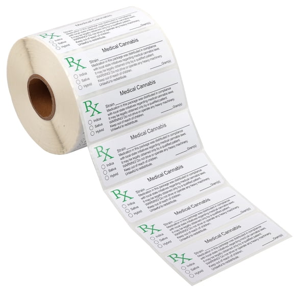 NuBliss Plain Design Universal RX Identity Small Labels, Label Bulk Stickers, 3 x 1, 1000-Pack