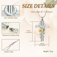 thumbnail image 2 of Sunflower Cross Cremation Jewelry Urn Necklace Keepsake Ashes Hair Memorial Pendant Sunflower Urn Locket Memorial Loved One Pendant for Women, 2 of 9