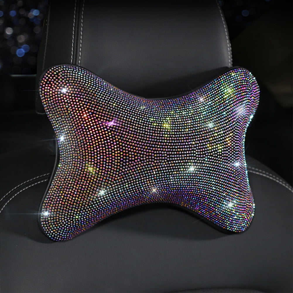Hloma Rhinestones Car Steering Wheel Gear Shift Cover Pad Auto Interior Accessories