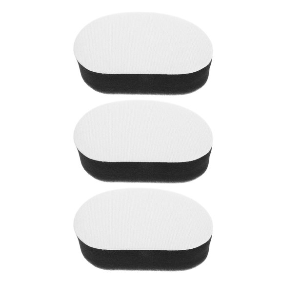 MLINS Black Car with Sponge and Plastic for Wheel Polishing Ergonomic Design 3Pcs