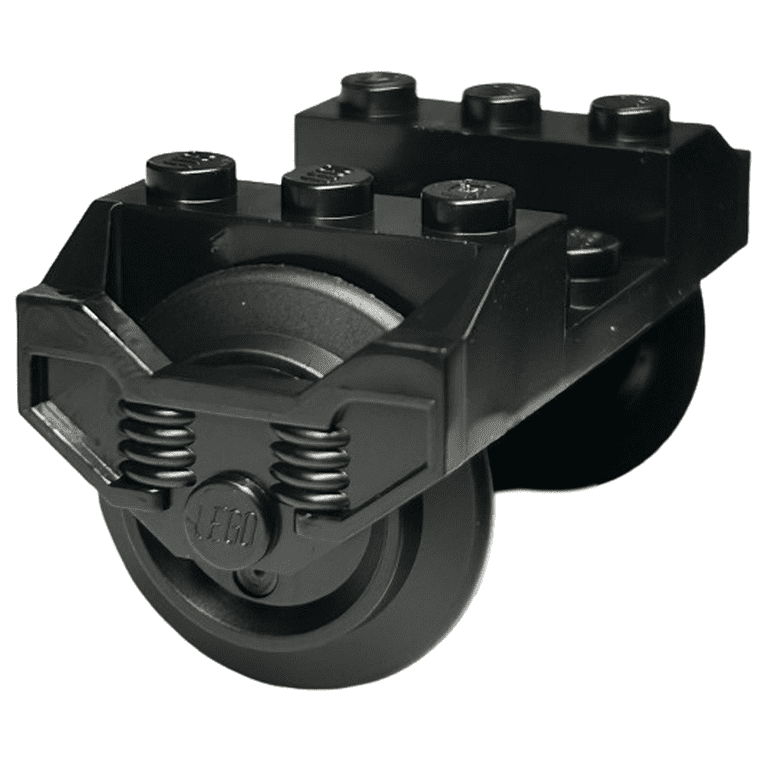 LEGO Parts and Pieces Black Train Wheels for RC Trains x4