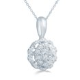 thumbnail image 3 of 1/3Cttw Cluster Diamond Pendant in Sterling Silver, 3 of 3