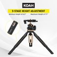 thumbnail image 3 of Koah Joey Mini Extendable Tripod with Built-in Phone Mount for Content Creators, 3 of 6
