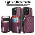 thumbnail image 3 of Fashion crossbody lanyard zipper wallet leather phone case for iPhone 16 pro max 15 plus 14 13 12/12pro 11 wrist strap cards Solt cover, 3 of 10