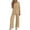 78#Khaki, variant on 2 Piece Sets for Women 3/4 Length Sleeve Lounge Sets Summer Beach Vacation Travel Outfits Tops and Wide Leg Pants Sets Black M