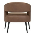 thumbnail image 4 of Berkeley Accent Chair Vintage Brown Accent Chair, Modern Style, Plush and durable faux leather fabric, Plywood, Indoor Living, 4 of 5