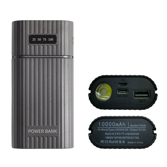JUNTEX 2x 18650 21700 Battery Charger Mobile Phone Charger Power Bank Box Shell Kit