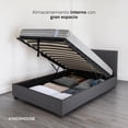 thumbnail image 2 of Base Para Cama Individual Abatible Box De Metal Madera Color Gris KingsHouse gris Individual, 2 of 8