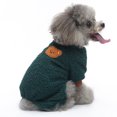thumbnail image 3 of Suéter tejido de paja cuerda mascota gato suéter suave perro sudaderaSY113 verde oscuroS, 3 of 5