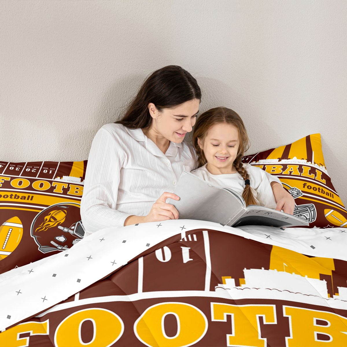 Erosebridal Football Bedding Set Full Size Washington Comforter Set American Football Gifts for Football Fans Women Men Football City Comforter Rugby Sports Duvet Set