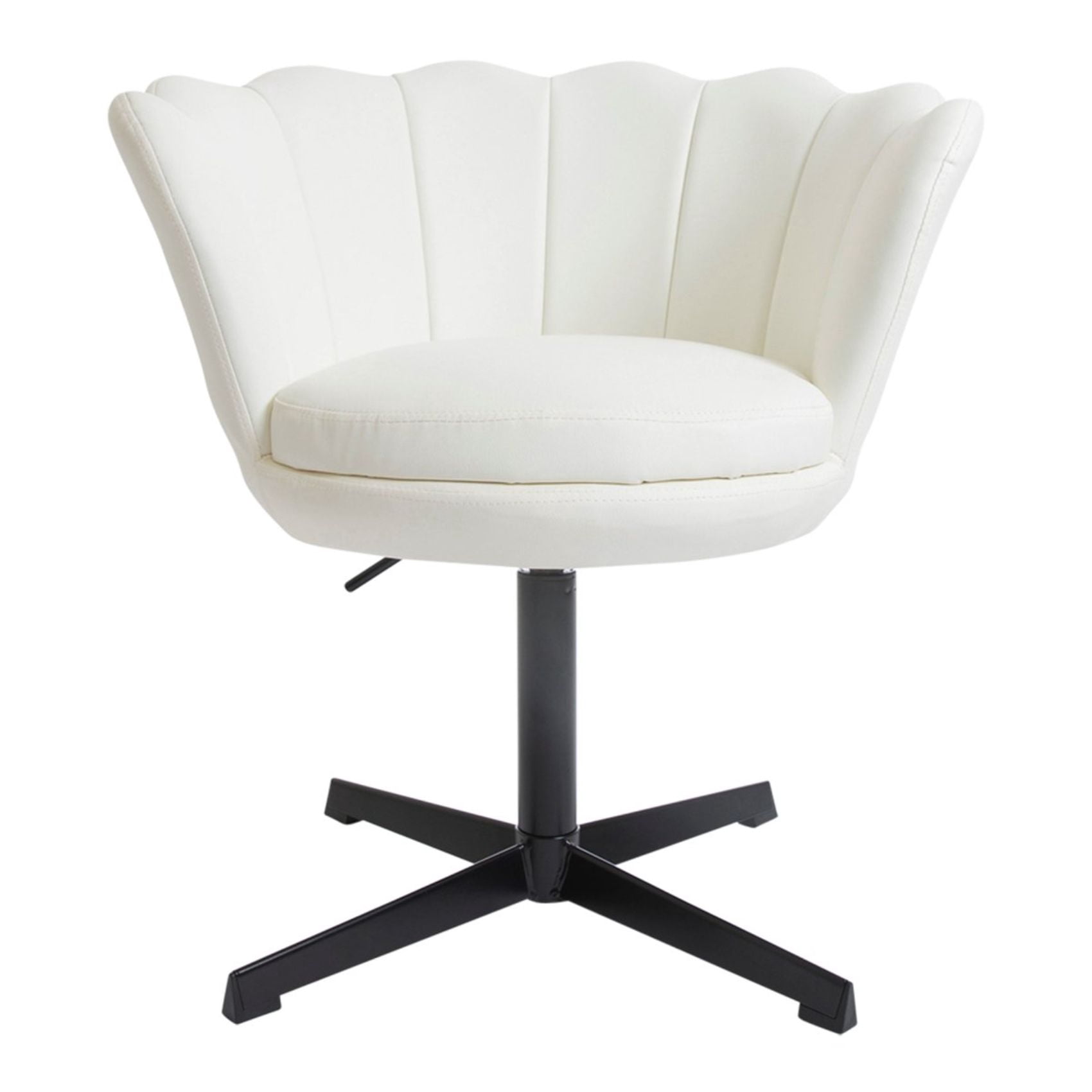Impressions Vanity Melissa Swivel Modern Makeup Chair, 360 Degree Swivel Desk Chairs (White)