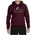 thumbnail image 2 of Wild Bobby, Bee Happy Motivational Inspirational Teachers, Pop Culture, Unisex Graphic Hoodie Sweatshirt, Maroon, X-Large, 2 of 4