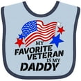 thumbnail image 3 of Inktastic My Favorite Veteran is My Daddy Boys or Girls Baby Bib, 3 of 4