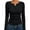 BJ10_Black, variant on Long Sleeve Henley Shirts for Women Fall Spring Ribbed Tops Casual Blouses Basics Tees Cute Solid Sweaters Dark Gray XL