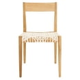 thumbnail image 5 of SAFAVIEH Pranit Dining Chair, White/Natural, Set of 2 (18.5 in. W x D x 31.5 in. H), 5 of 13