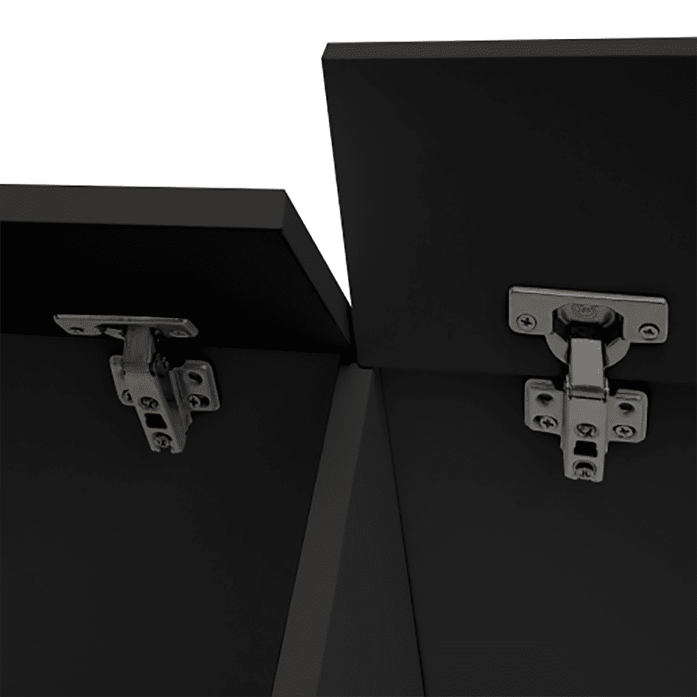 Kepooman Wall Mounted Audio, Video Console, W 70.9" x D 16.5" x H 11.8" , Black Kepooman Wall Mounted Audio, Video Console, W 70.9" x D 16.5" x H 11.8" , Black