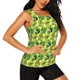 thumbnail image 2 of Vsdgher Kiwi and Avocado Print Tank Top Sports Vest Bra for Women Sports ,Performance Stretchy Quick Dry Sports Workout Running Top Vest with Removable Pads, 2 of 8