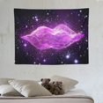 thumbnail image 4 of COMIO Women Lips Tapestry 3D Cool Black Purple Shiny Purple Women Lips Tapestry Wall Hanging for Girls Woman Bedroom Living Room Dorm Decor 40x30 Inch, 4 of 7