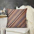 thumbnail image 2 of BANET  Striped Throw Pillow Cushion Case, Abstract Simplistic Style Diagonal Vertical and Horizontal Lines, Modern Accent Double-Sided Digital Printing 22x22in, 2 of 5