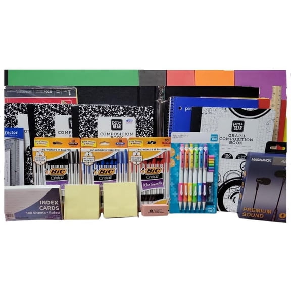 Mega School Supply Kit for High School and College Students$$Office