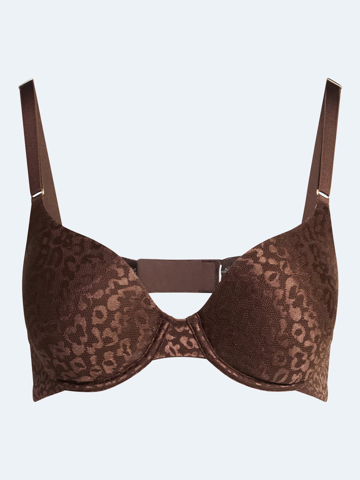 Joyspun Women's Leopard Print T-Shirt Bra, Sizes 32A-42DDD