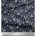 thumbnail image 2 of Soimoi Moss Georgette Fabric Leaves,Floral & Paisley Block Printed Fabric 1 Yard 42 Inch Wide, 2 of 3