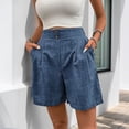 thumbnail image 2 of Women's Elastic Waist Wide - Leg Shorts - Ruffled, with Pockets for Work and Casual, 2 of 8